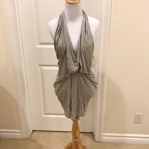 Riller & Fount Gray Halter Mini Dress